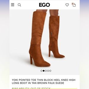 EGO cognac colored suede knee boots